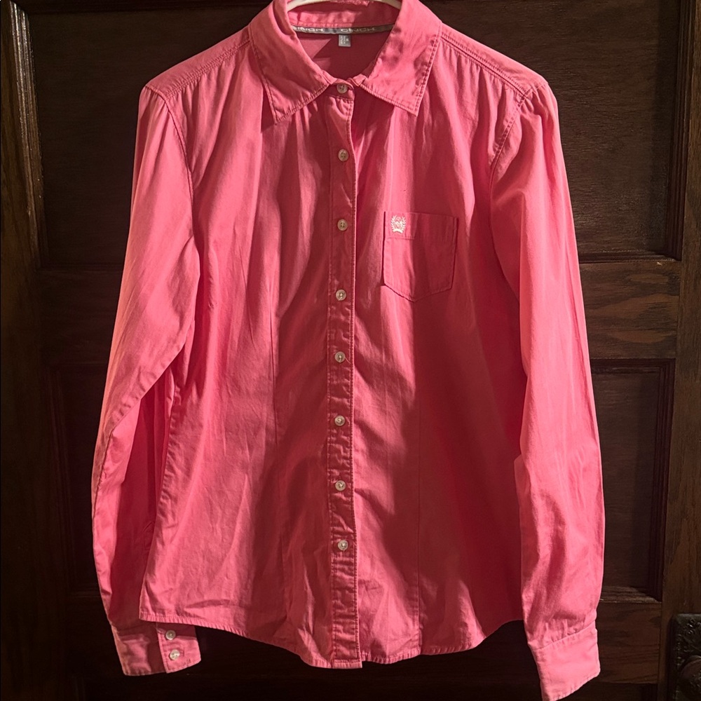Cinch Women's Button-Down Shirt in Pink